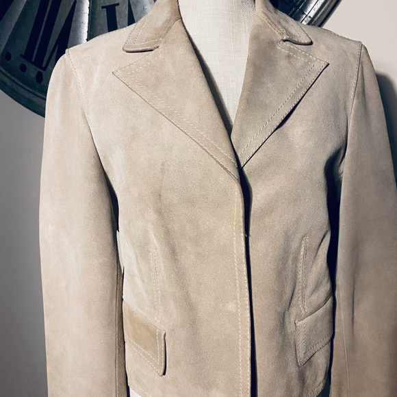 Gucci nude suede moto jacket - Picture 2 of 8
